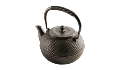 Cast Iron Teapot, Textured Design