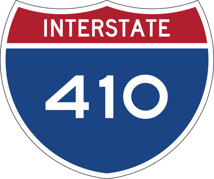 Interstate I-410 Shield USA Road Sign Editable Design Vector 