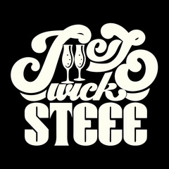 Two champagne glasses with text celebration new year