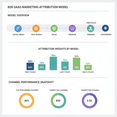 An overview of a b2b saas marketing attribution model and performance snapshot