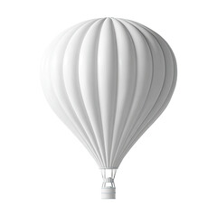 Obraz premium Render of a white hot air balloon against a transparent background