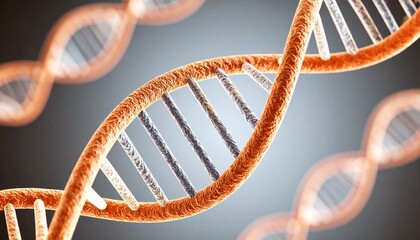 Stylized 3D Illustration of DNA Double Helix