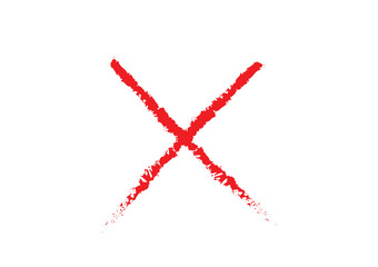 Red Cross Shape Icon Isolated on Transparent Background