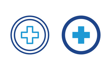 Fototapeta premium Medical cross in circles health healthcare