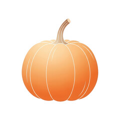 Orange Pumpkin Illustration on Black Background