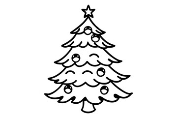 Obraz premium christmas tree vector illustration