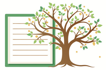 abstract tree with green leaves