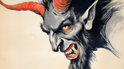 vintage Krampus illustration