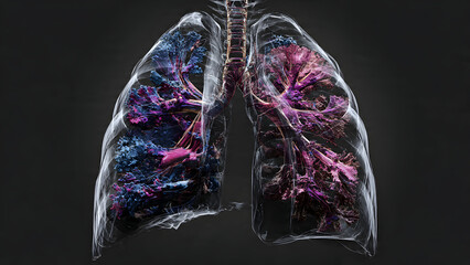 Ultra-realistic AI interface highlighting micro-fractures on fictional X-ray with zoom window