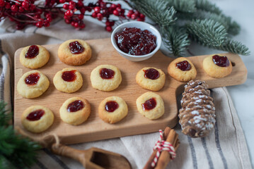 german christmas cookies in Christmas setting