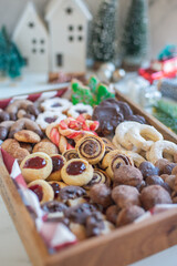 german christmas cookies in Christmas setting