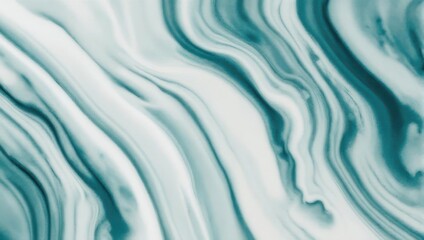 Abstract Swirls of Teal and White Marble Texture Background.