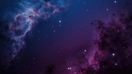 Fototapeta premium Cosmic Symphony - A Vibrant Nebula and Starfield in Deep Space.