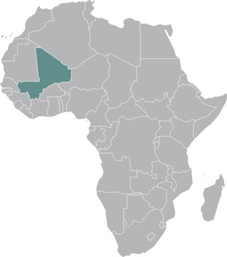 Latest Africa Mali Map, High-Resolution Illustration