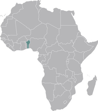 Latest Africa Benin Map, High-Resolution Illustration