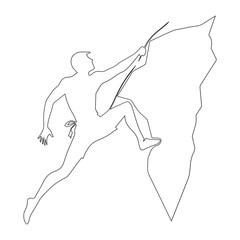 Rock Climber Silhouette
