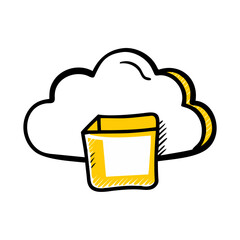 a Cloud storage, vector