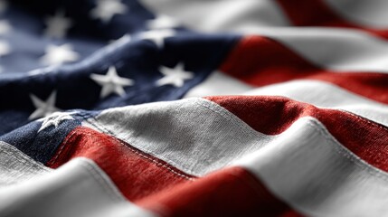 American flag detail closeup transparent