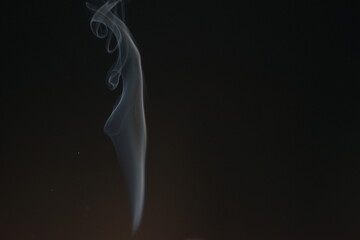 Elegant Swirl of Smoke Against a Dark Background Capturing the Essence of Mystery and Serenity