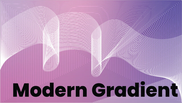 Abstraction in bends.Purple blurred gradient background design. Modern bright wallpaper with colorful gradient shapes