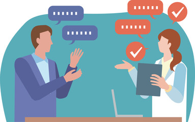 カウンセリングを受ける男性