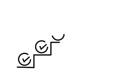 Business success and goal achievement steps. Success achievement or goal business motivation. Business target icon animation 4k video - Powered by Adobe