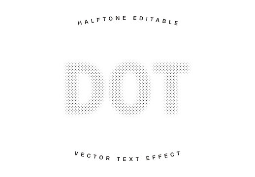 Halftone Dot Editable Vector Text Effect Template