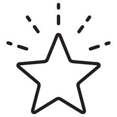 vector illustration of a star line art