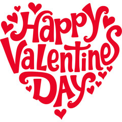 Happy Valentine's Day Typography Graphic
