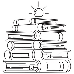 back to school vector line art