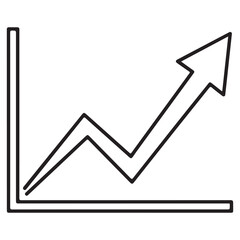 business graph with arrow