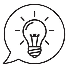 light bulb icon line art