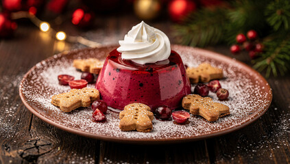 Christmas cake with Christmas cookies