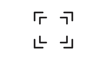 Full screen icon for user interface and web design.