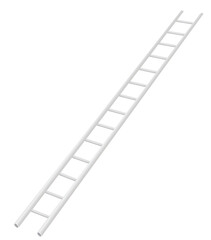 Metal long ladder. vector illustration