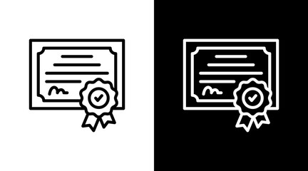Certification With Icon Set Design