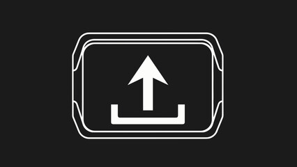 Upload Icon Symbol Representing Data Transfer and Digital Upload.