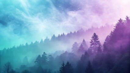 Soft Diffused Purple and Cyan Mesh Gradient Background