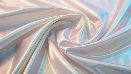 Soft Iridescent Holographic Metallic Surface with Pastel Gradients