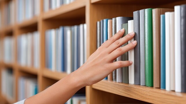 Ai agent provides tailored book recommendations at library user experience educational setting closeup insight