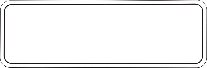 Obraz premium Blank rectangular sign template with rounded corners