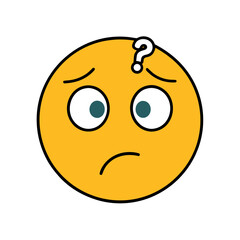 Confused emoji face 