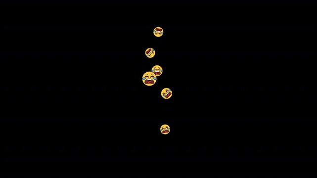 Crying face emoji loop animation expressing sadness and emotional pain. Ideal for emotional reactions, chats, memes, reels, stories, UI feedback, and expressive messaging.