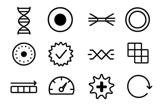 Cell Cycle Diagrams. Cell Cycle Integrity Models linear set: DNA tile, nucleus node, mitotic spindle bar, interphase ring, replication cue dot, checkpoint patch, repair stripe,