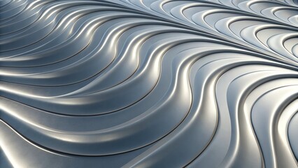 Abstract Molten Chrome Metal Texture with Flowing Reflections