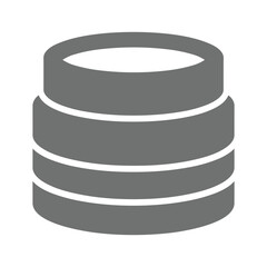 Database icon represented as layered cylinder