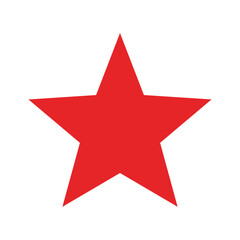Red star icon on white background