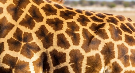Giraffes Unique Coat - A Close-Up of Natures Pattern.