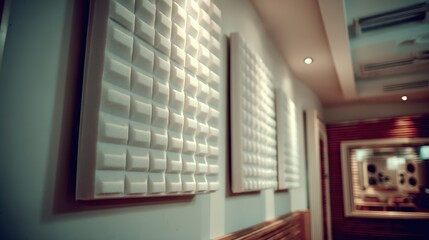 Acoustic Panels on Wall for Soundproofing Studio