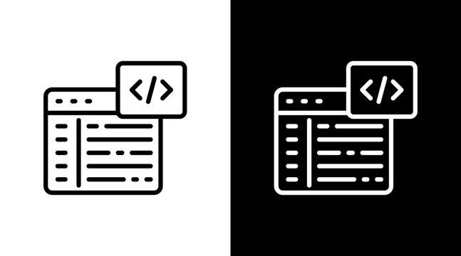 Code Snippet With Icon Set Design